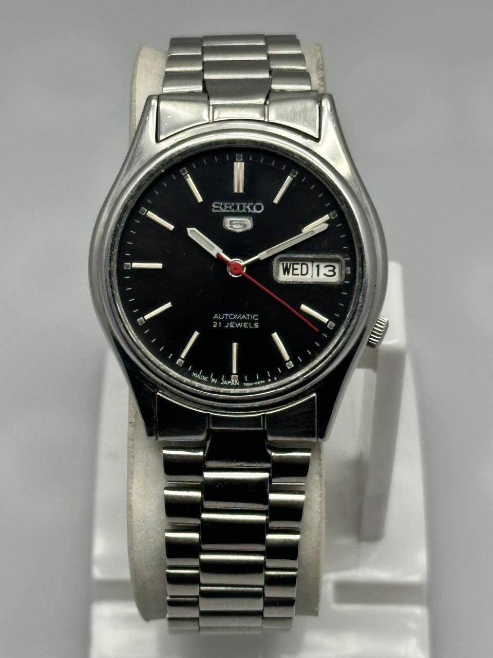 Vintage Seiko 5 Automatic 21Jewels 7S26-3180 Day/Date Japan Made Men’s Watch