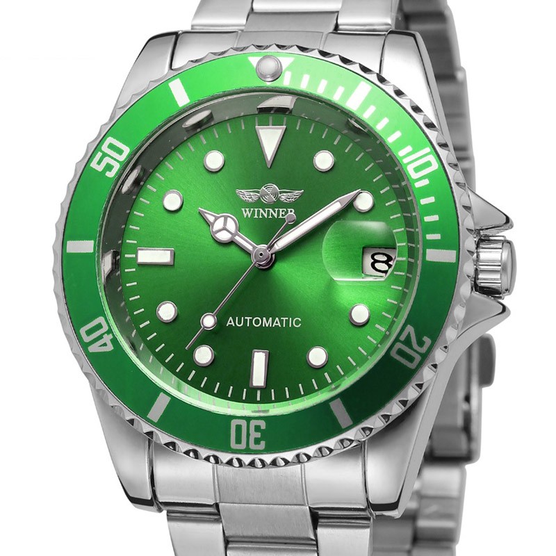 Luxury Automatic Mechanical Watches Stainless Steel Luminous Business Mens Watch