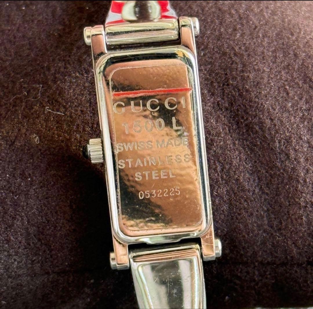 Condition GUCCI Watch Bangle 1500L Black with Box Ladies