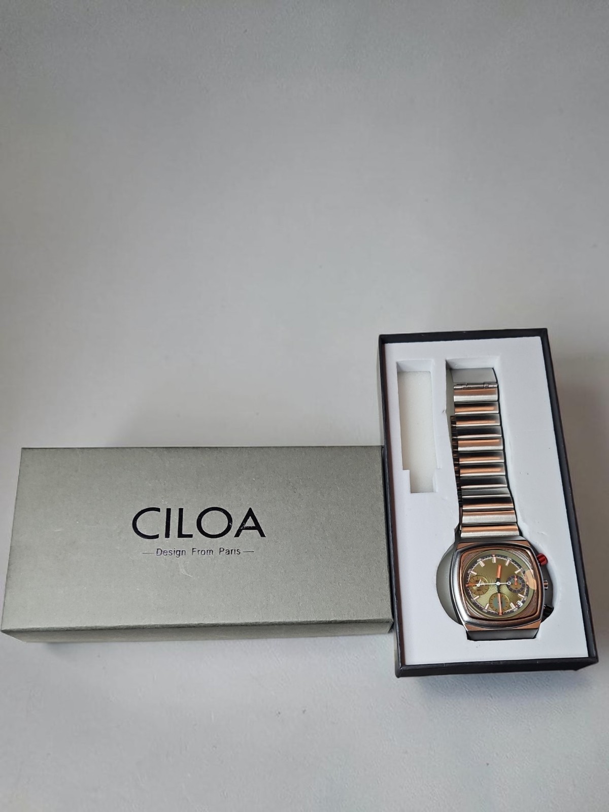 Men’s Ciloa Retro Industrial Microbrand Brew Metric Style Chronograph 37mm Watch