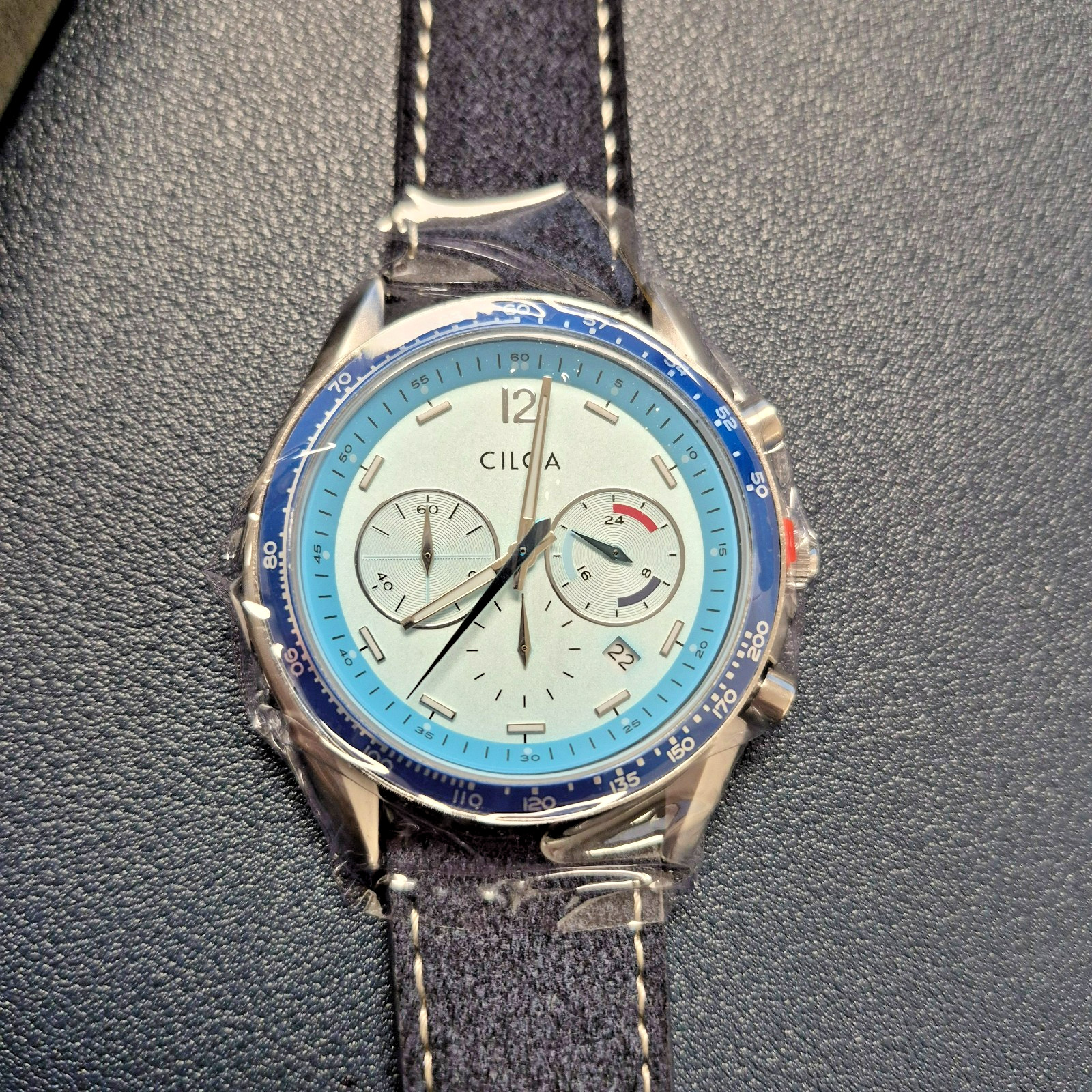 New CILOA Men’s Scalegraph Chronograph Sky-Blue Quartz
