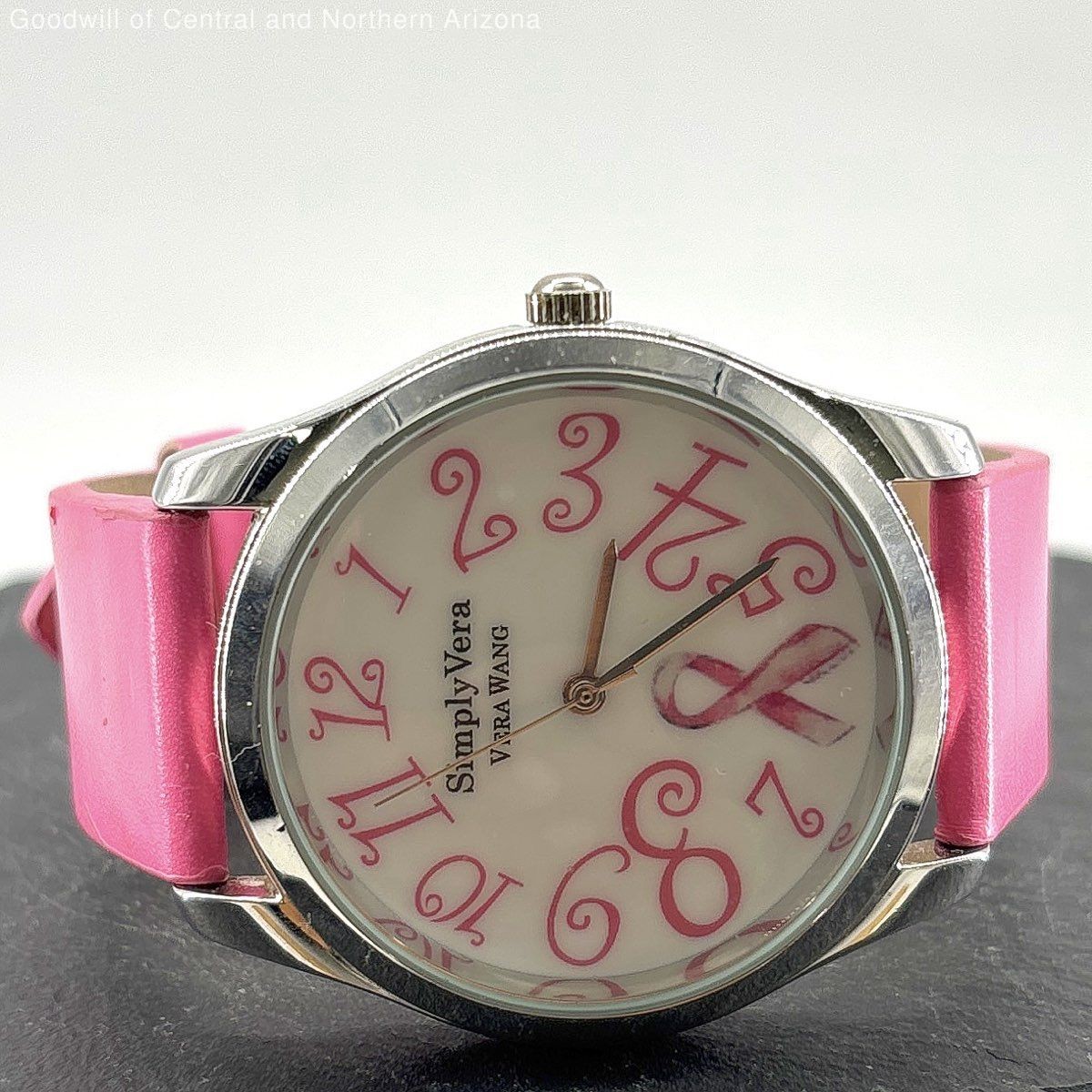 Women’s 5.75-7.25″ Vera Wang Pink Breast Cancer Awareness Watch