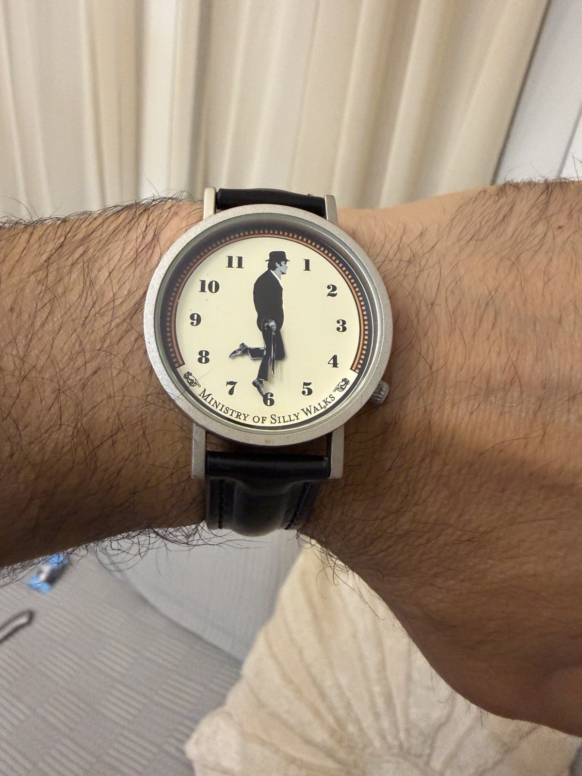 Monty Python Ministry of Silly Walks Watch 2022 Tempus Fugit UPG Black Leather