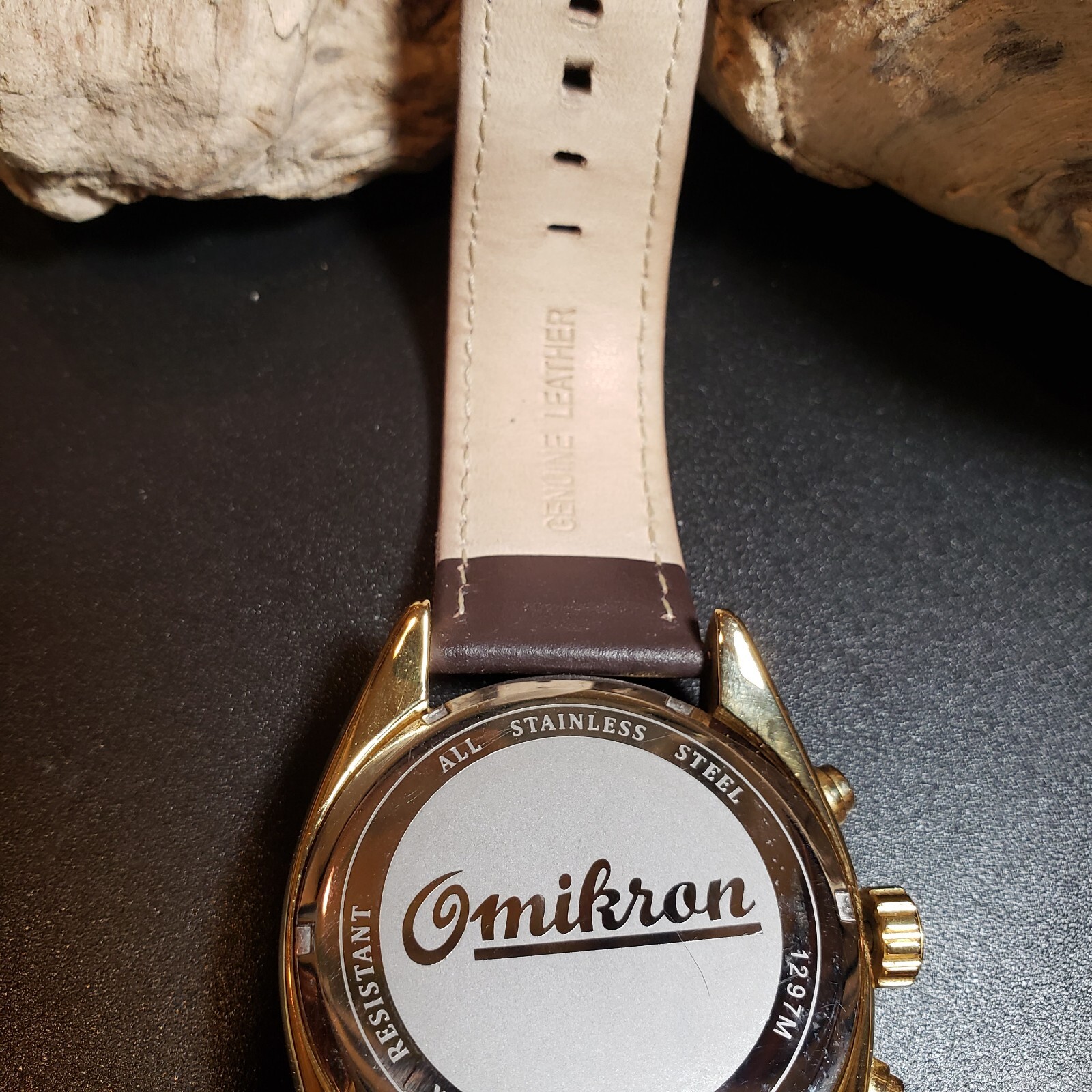 OMIKRON Striker Swiss Multi Function Gold Tone Men’s Luxury Dress Watch