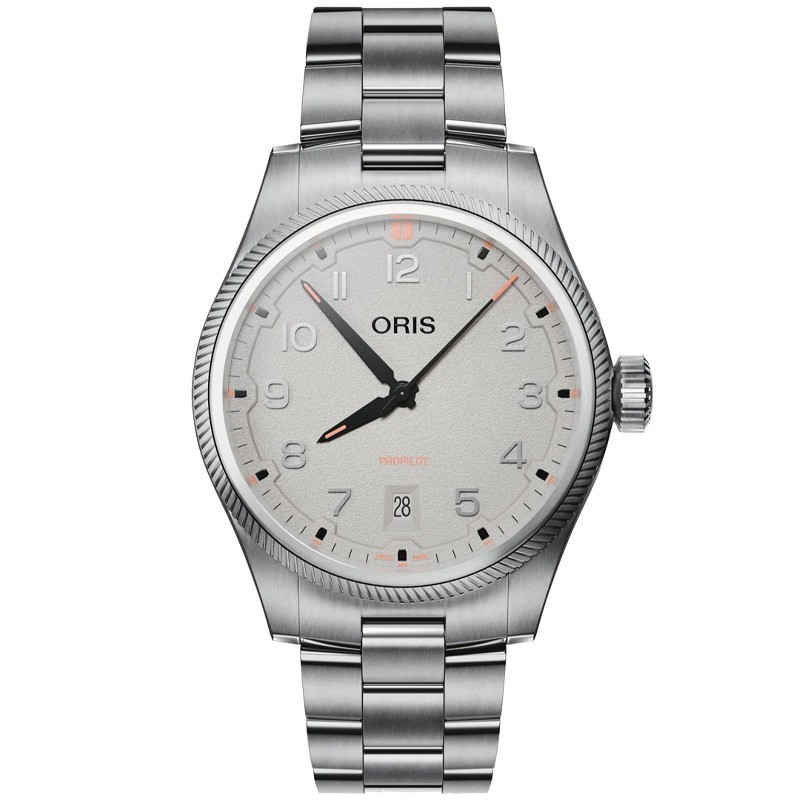 Oris ProPilot Date 41mm Grey Dial Men’s Watch 01 733 7805 4163-07 8 20 04LC