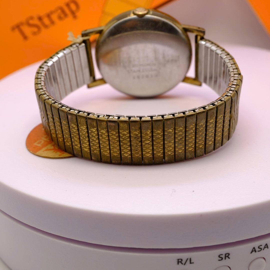 Citizen 20 Micron Manual Wind Watch Center Second 34.4mm Gold Tone Japan