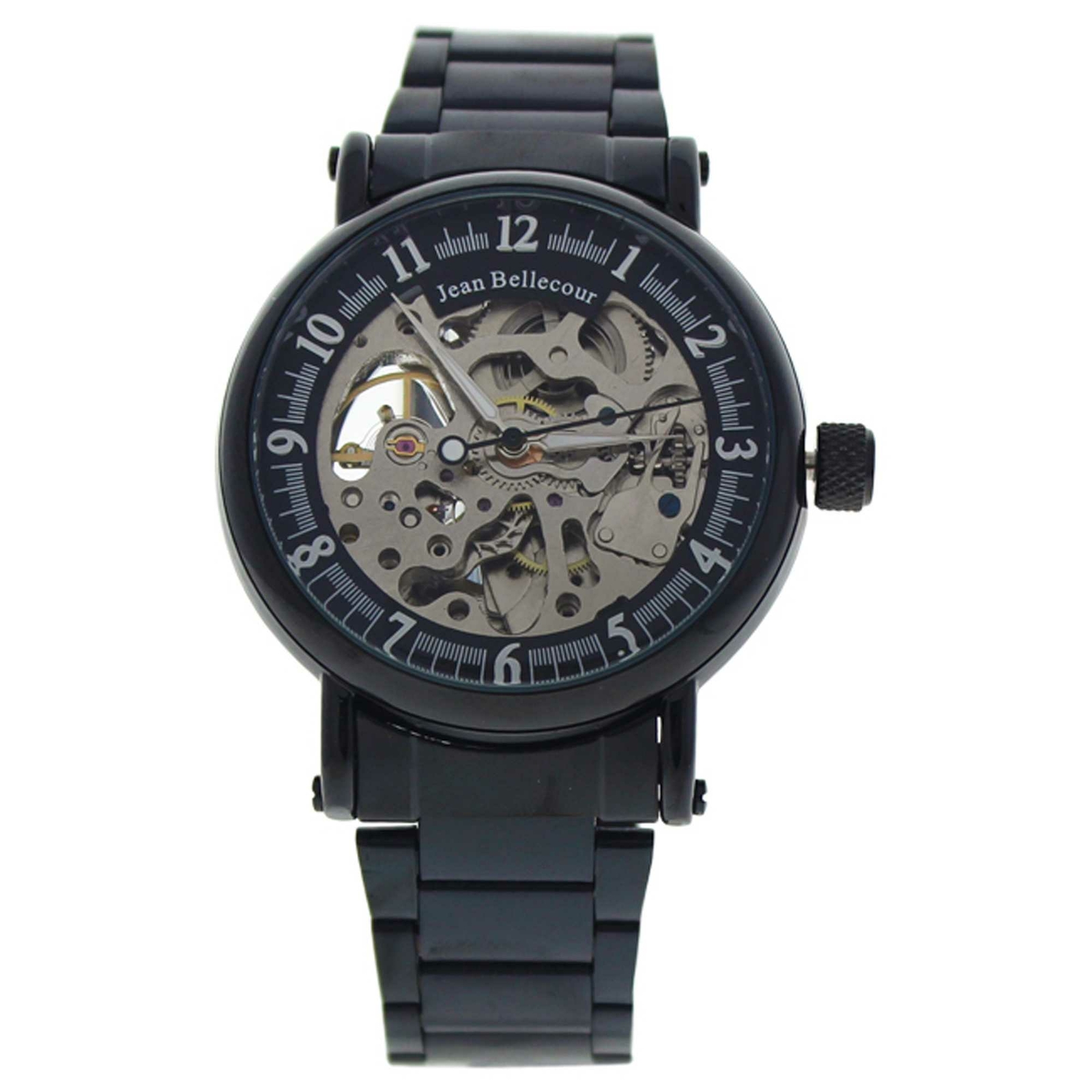 Jean Bellecour REDH3 Black Stainless Steel Bracelet Watch for Men – 1 Pc Watch