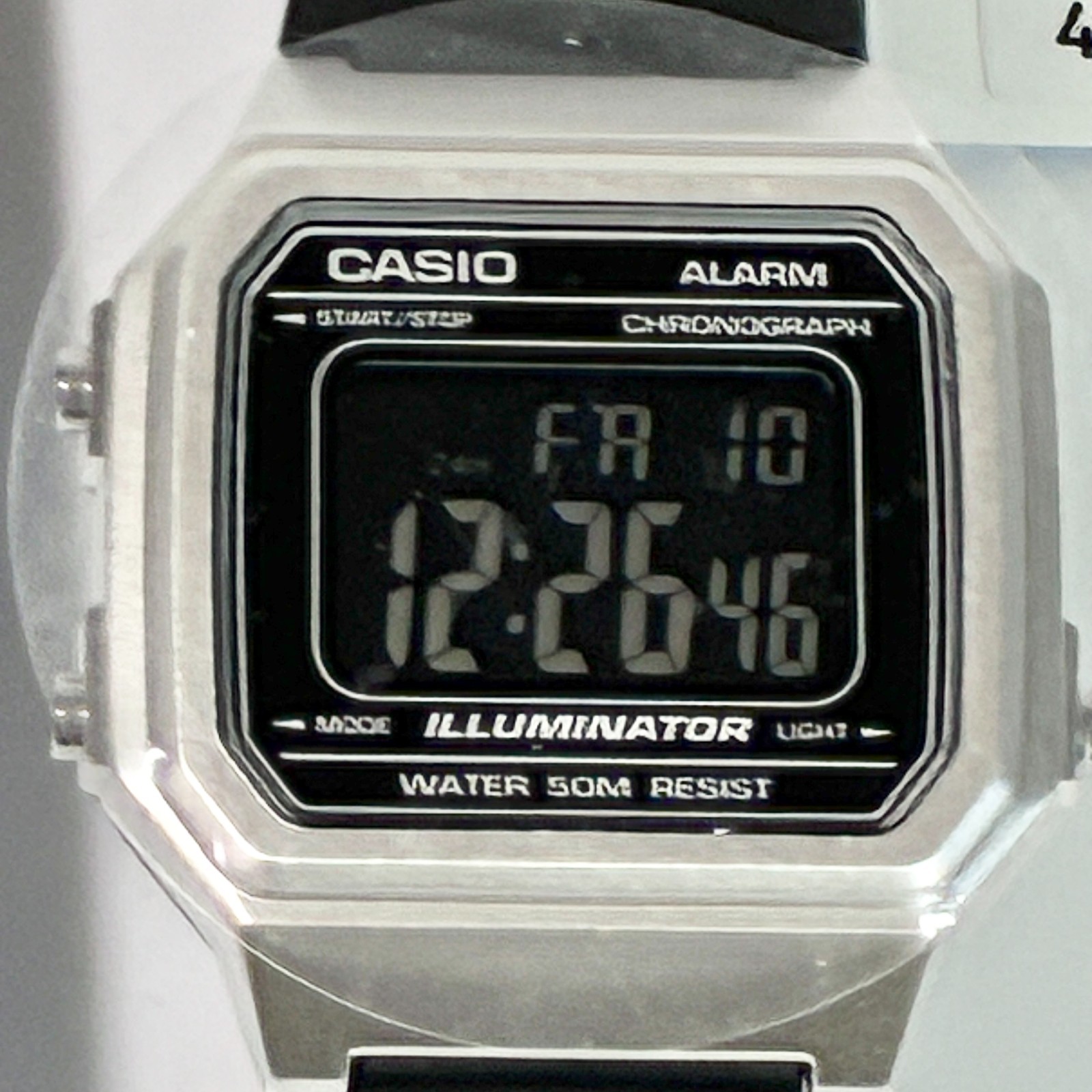 CASIO W-217HM-7B Digital Watch Gray Black LED 50M Men Sport Quartz Lightweight