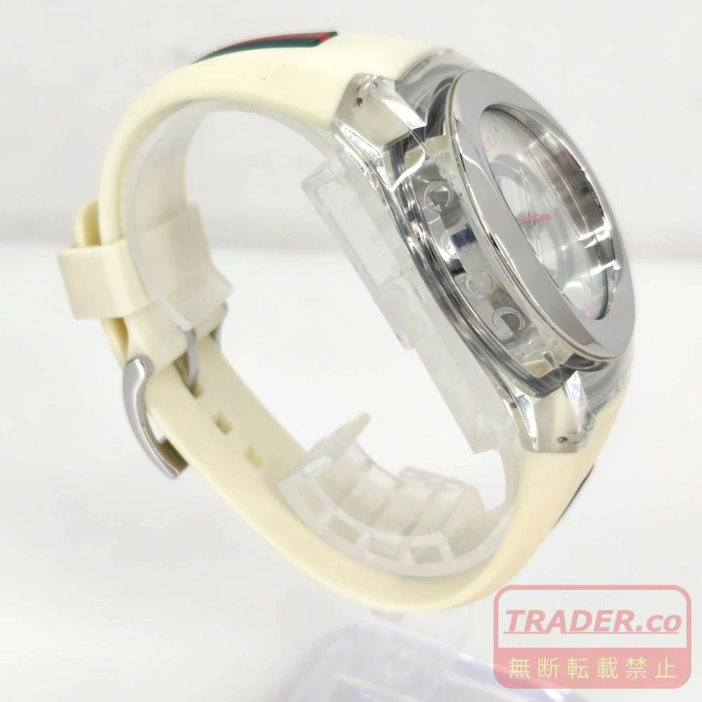 Used GUCCI Sync wristwatch silver white unisex quartz 137.1 YA137302 05w21317 Ta