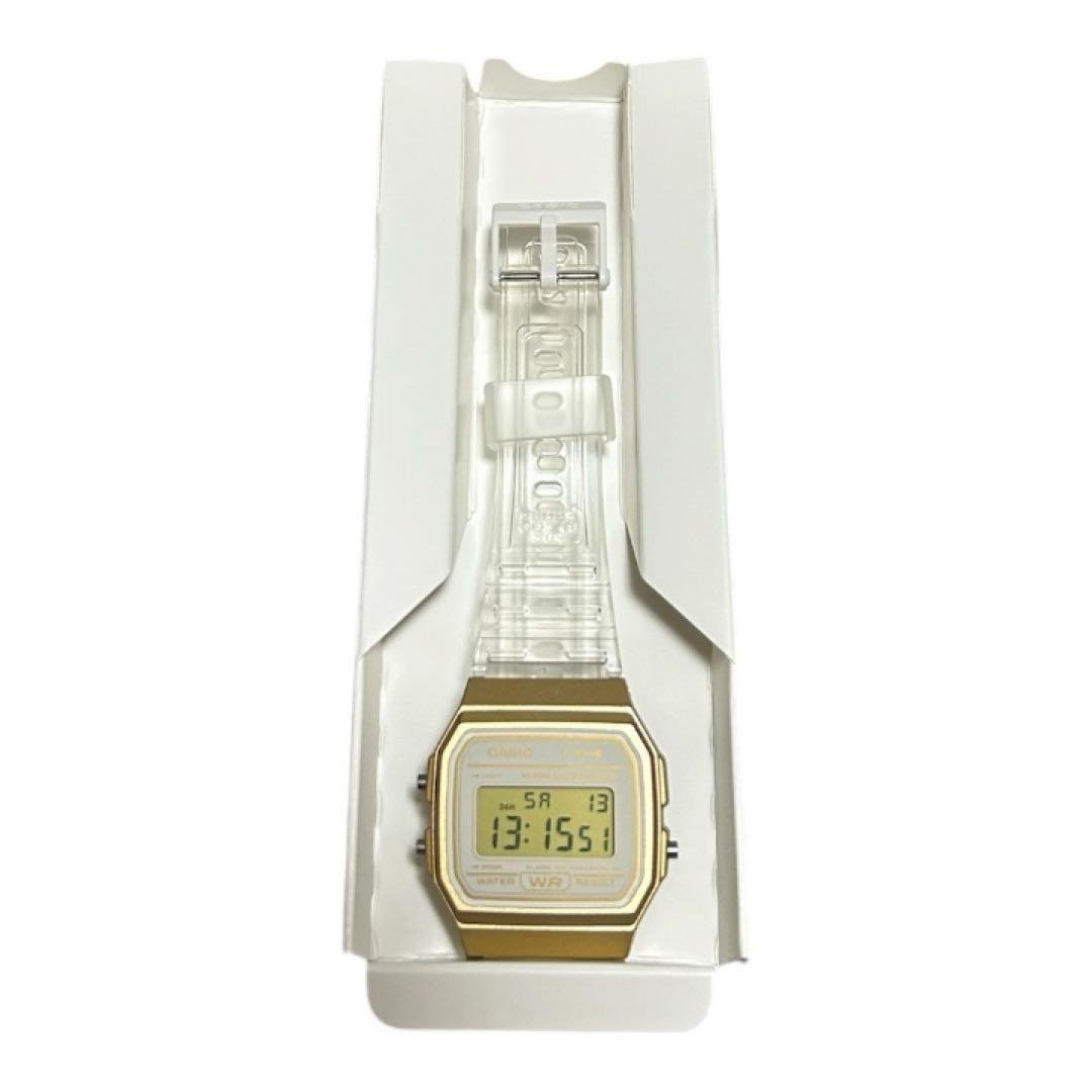 Tried on only. CASIO F-91WS-7A2JF Gold Clear