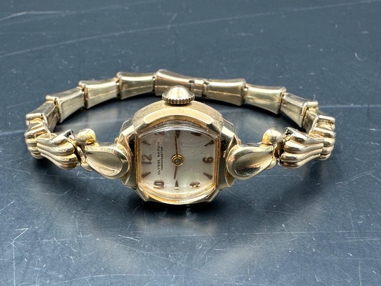 Vintage Ladies 14KT Solid Gold Ulysse Nardin Chronometer Dress Watch