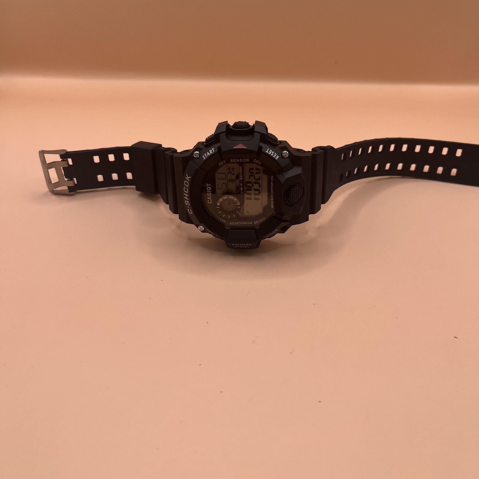CASIQT C-SHCOK Digital Sports Watch Black Triple Sensor Water Resistant Mens