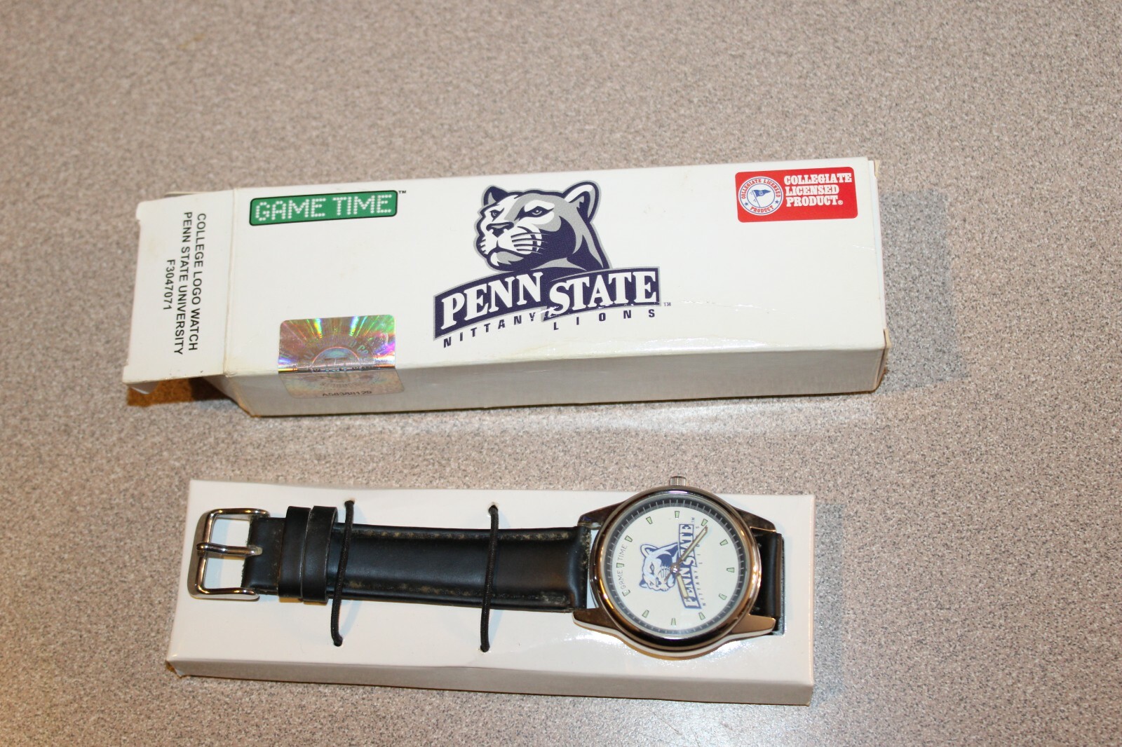 NOS Penn State Game Time Round Dial Watch from Avon Nittany Lions Collegiate