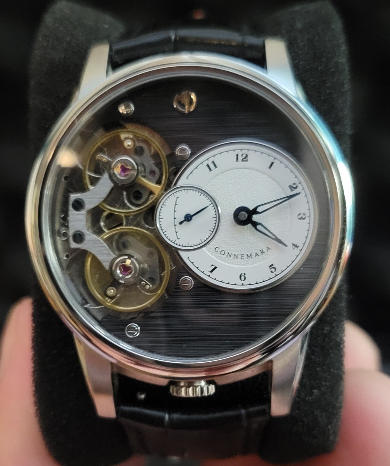 Martin Design Studio Watch Connemara Ink Linen Dial Double Balance Wheel