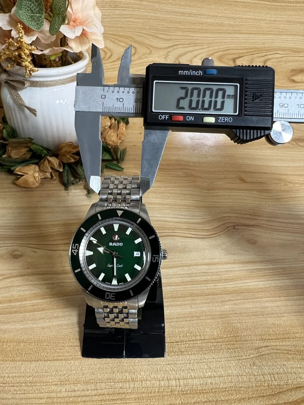 Rare Rado Captain Cook Automatic Stainless Steel Men’s Green Dial Swiss Watch