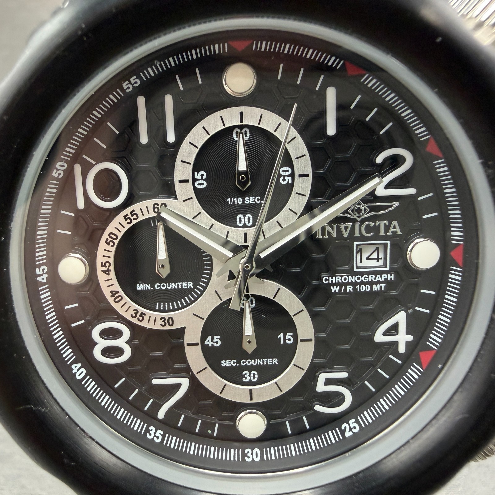 Invicta I Force Chronograph Watch Men 50mm Black Dial Steel Date 17169 New Batt