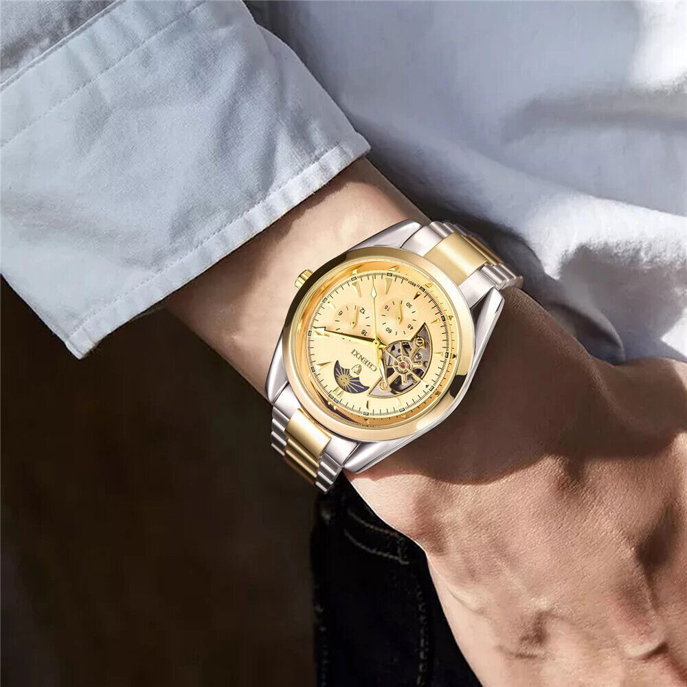 CHENXI Mechanical Automatic Watch Full Steel Watch for Business Male Wristwatch