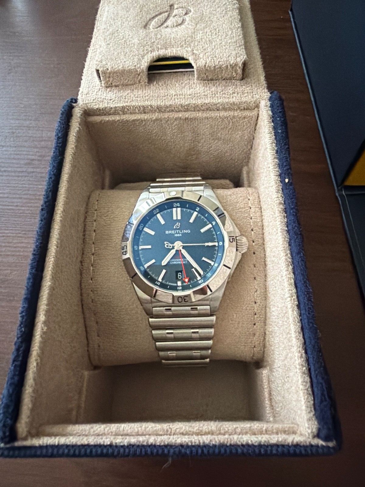 New Breitling Chronomat Automatic GMT 40 Blue Dial Men’s Watch A32398 20011239