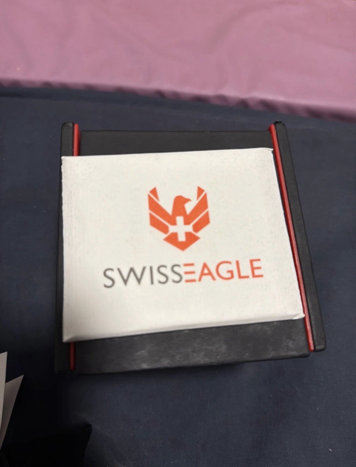 Swiss Eagle 47MM Automatic Stainless Steel Case Blue Leather strap New Unused