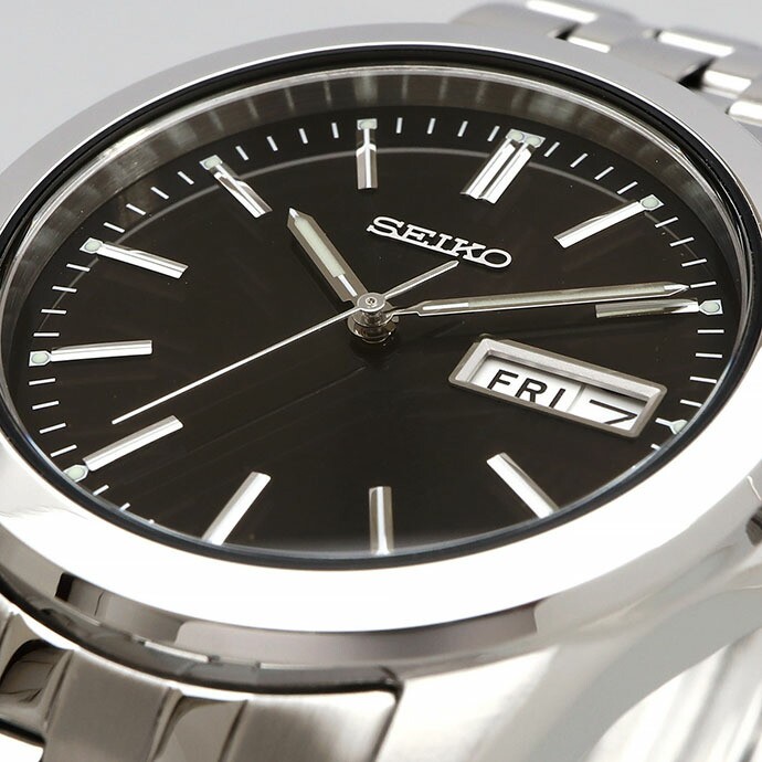 Seiko Selection SCXC013 Quartz Black Dial 37.9 mm Watch