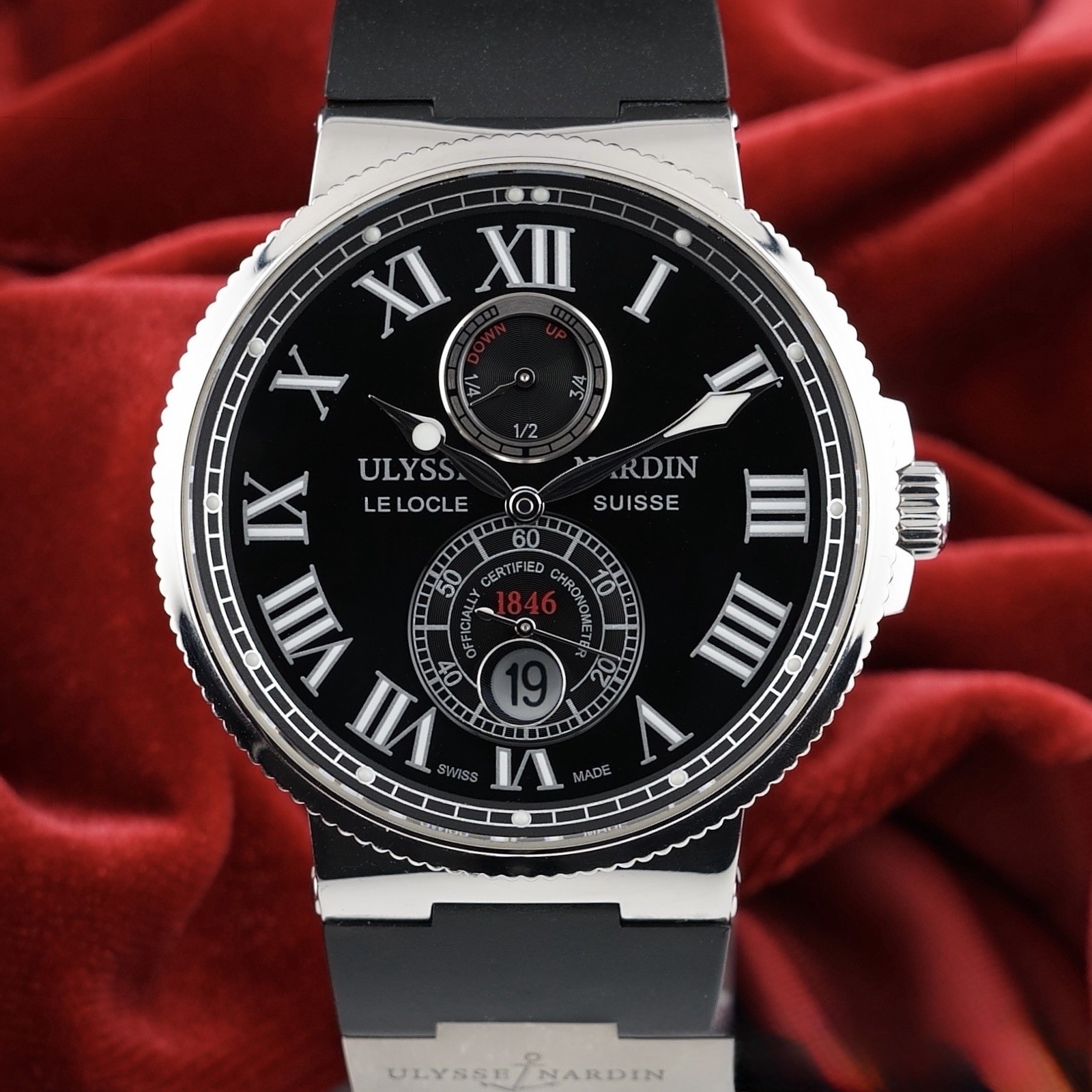 Ulysse Nardin Marine Maxi Chronometer 263-67 Stainless Steel Black Dial 43mm