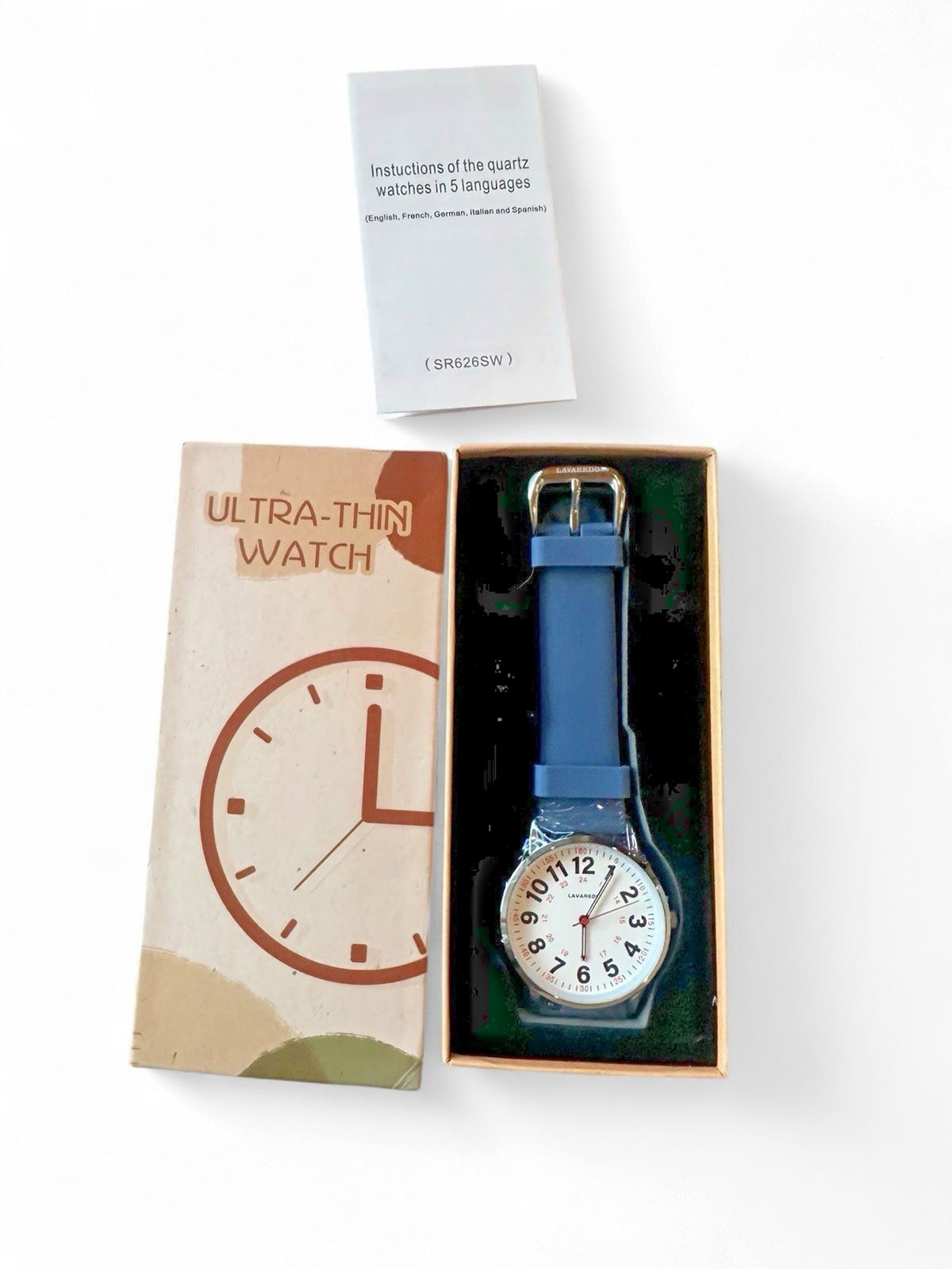 Lavaredo Bomieux Nurse Watch Navy Analog Silicone Band