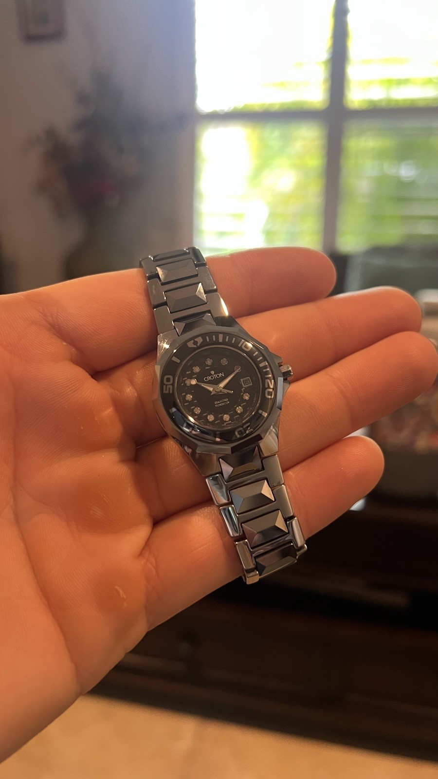 Croton Reliance Tungsten Diamond watch model CN307019