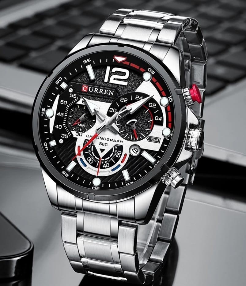 CURREN Stylish Chronograph Stainless Steel Watch for Men