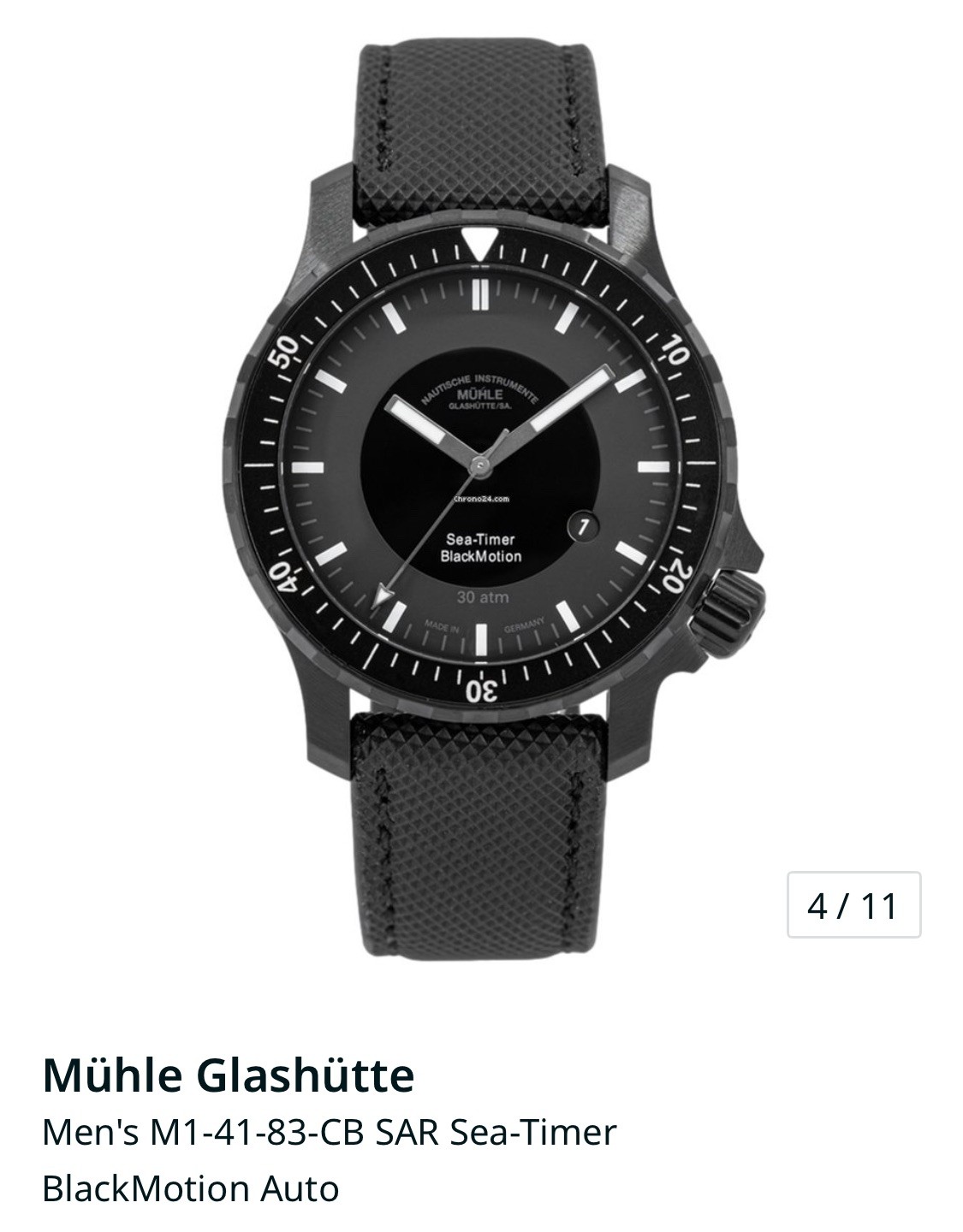 Muhle Glashutte- Sea-Timer BlackMotion (Made In Germany)