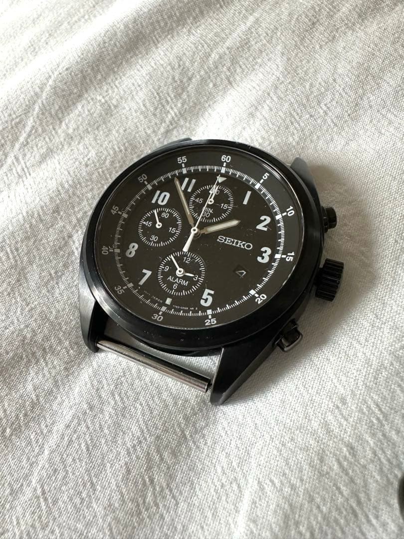 Nonnative Seiko Chronograph Quartz Watch Not Working 23cm 9.06in Rare Japan