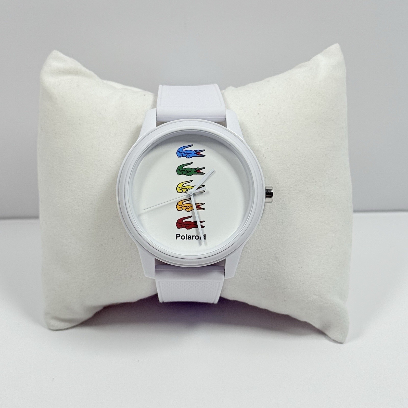 Lacoste 2011130 Polaroid Special Edition White Dial Silicone Band Unisex Watch