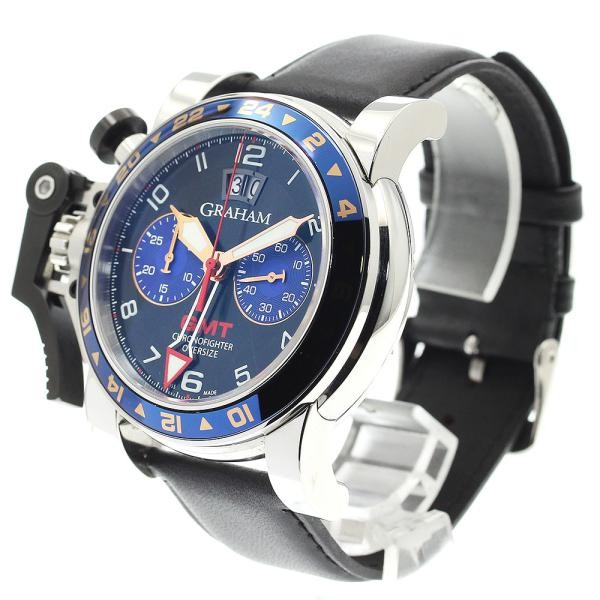 Graham Chronofighter Oversize GMT 2OVGS.B26A 45mm SS Automatic Watch #C5795