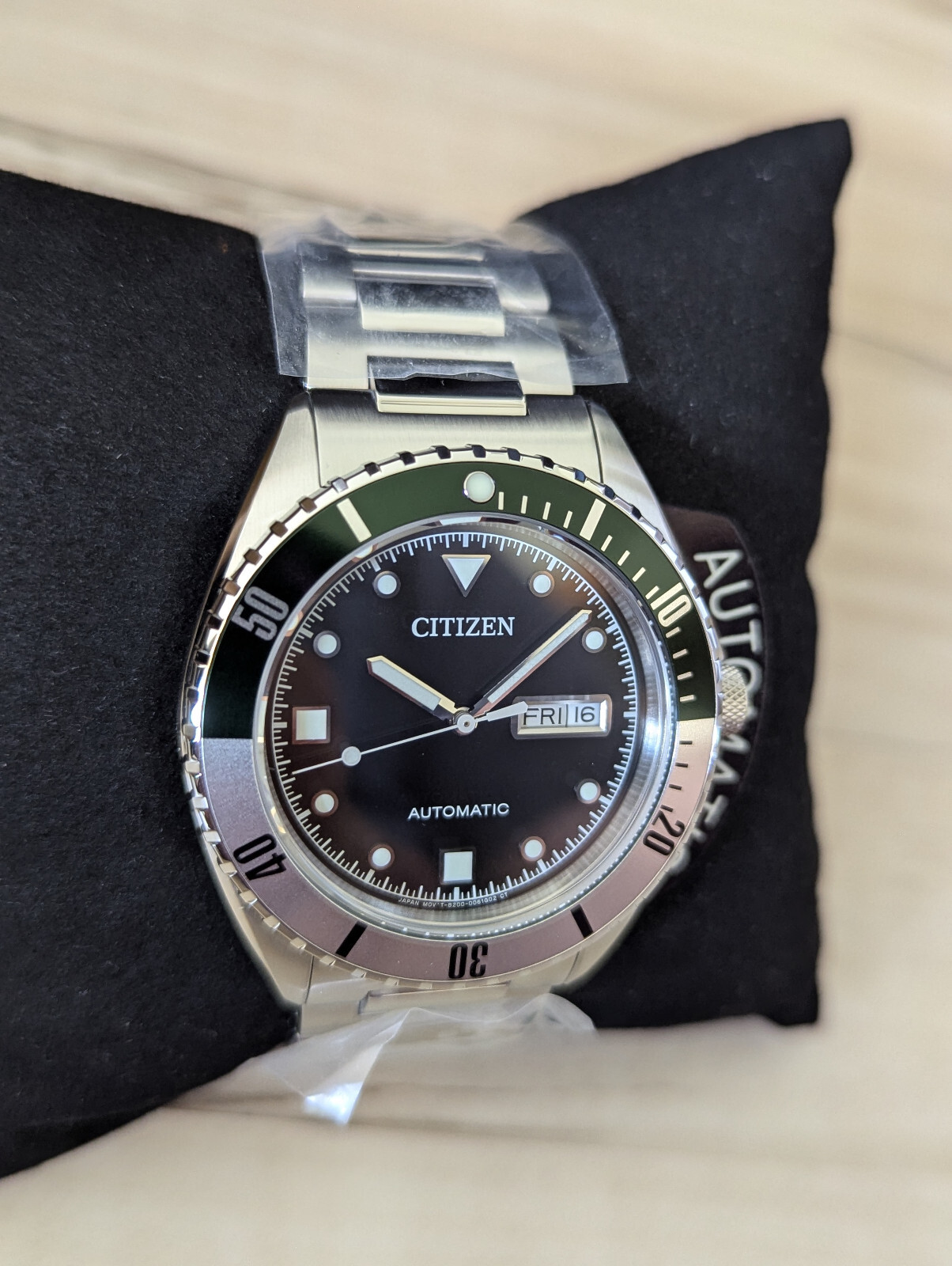 Citizen Automatic Sapphire Crystal Black Dial Sports Watch NH7531-50E