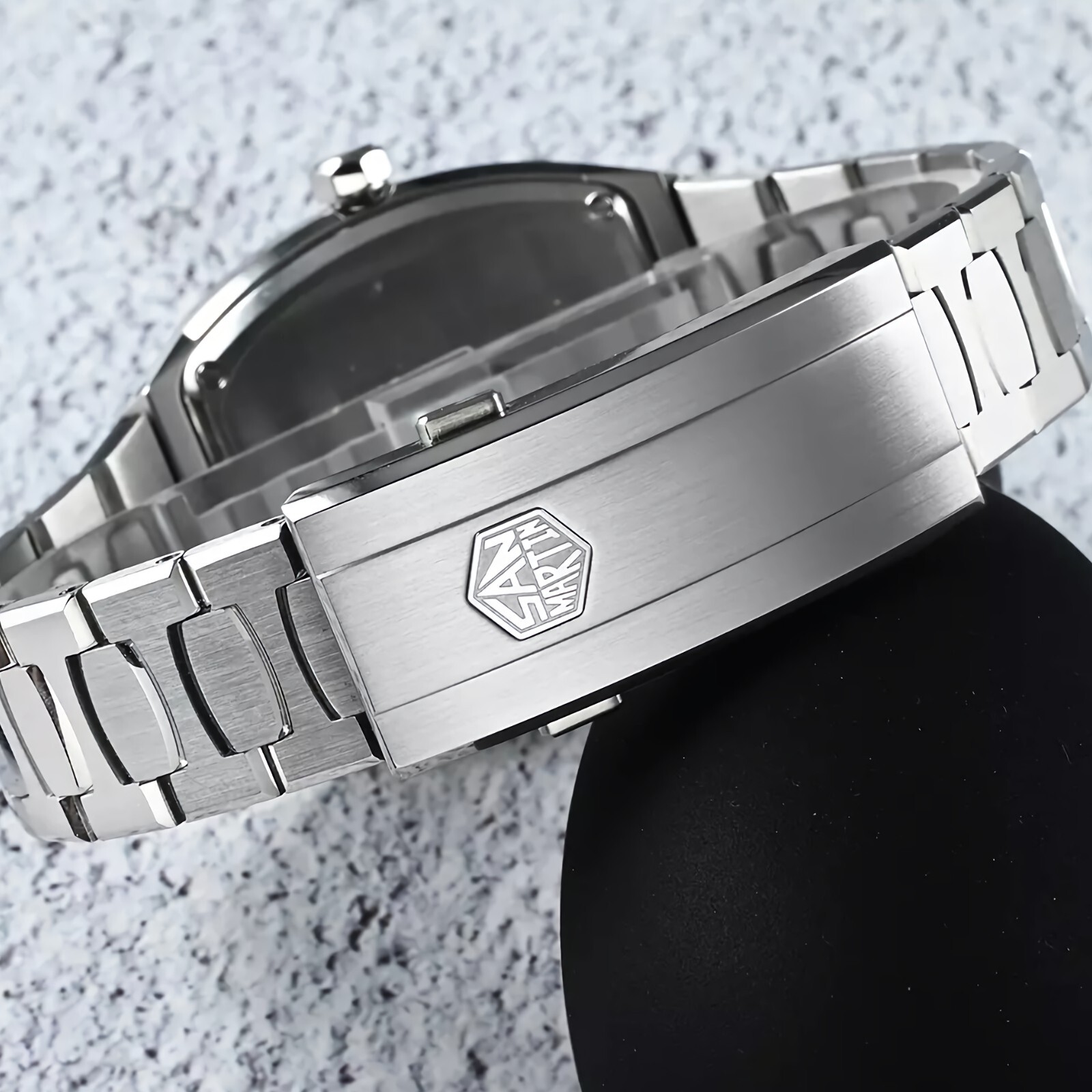 SAN MARTIN SN0145-G Automatic Stainless Steel 39.5mm Barrel Shape Case Men Watch