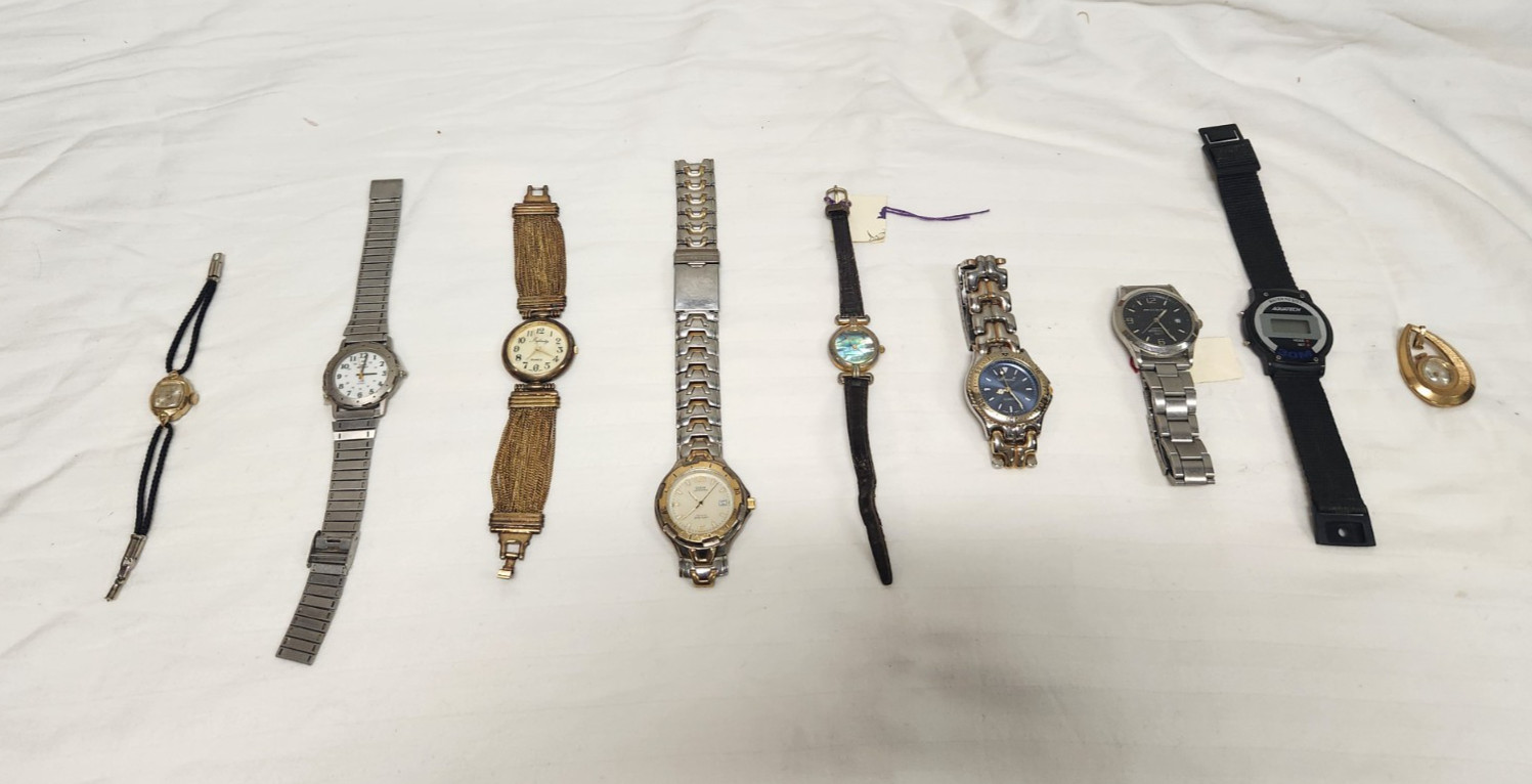 Vintage Mixed Lot of Men’s and Women’s Watches ~ UNTESTED ~ Timex + Others