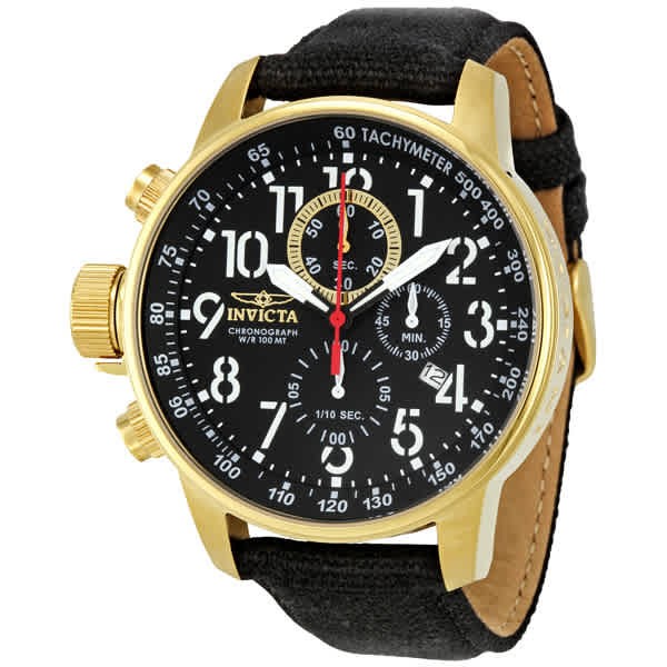 Invicta I-Force Lefty Chronograph Black Dial Gold-tone Lefty Men’s Watch 1515