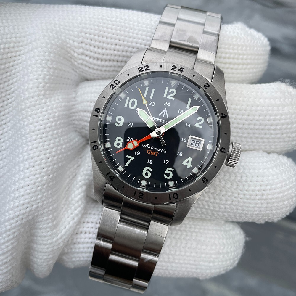 Steeldive Steelflier SF792, GMT, Black, NH34, Sapphire, Lume, 200m Diver, Field
