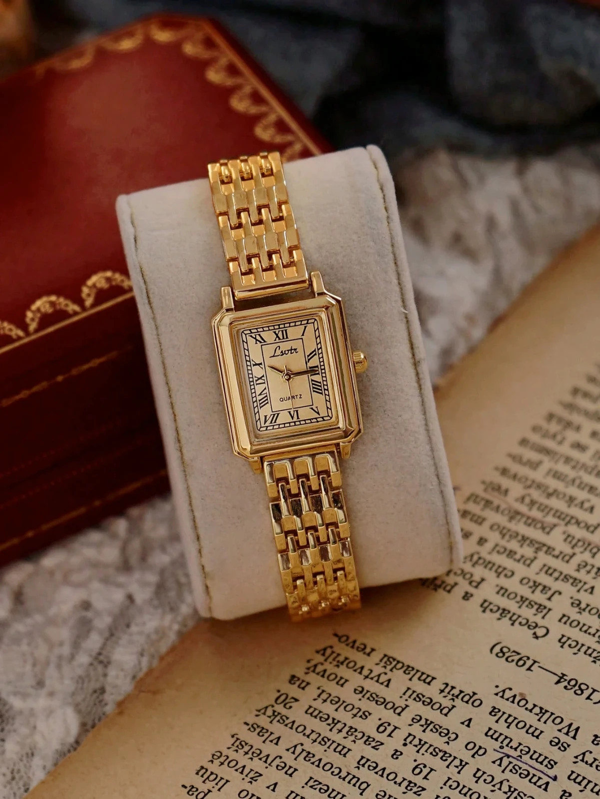Gold Vintage Style Women’s Square Watch