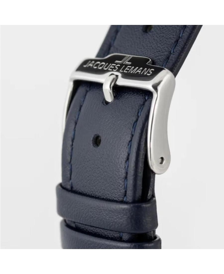 JACQUES LEMANS Men Analog Quartz Casual Watch Classic Dress Blue Dial Waterproof