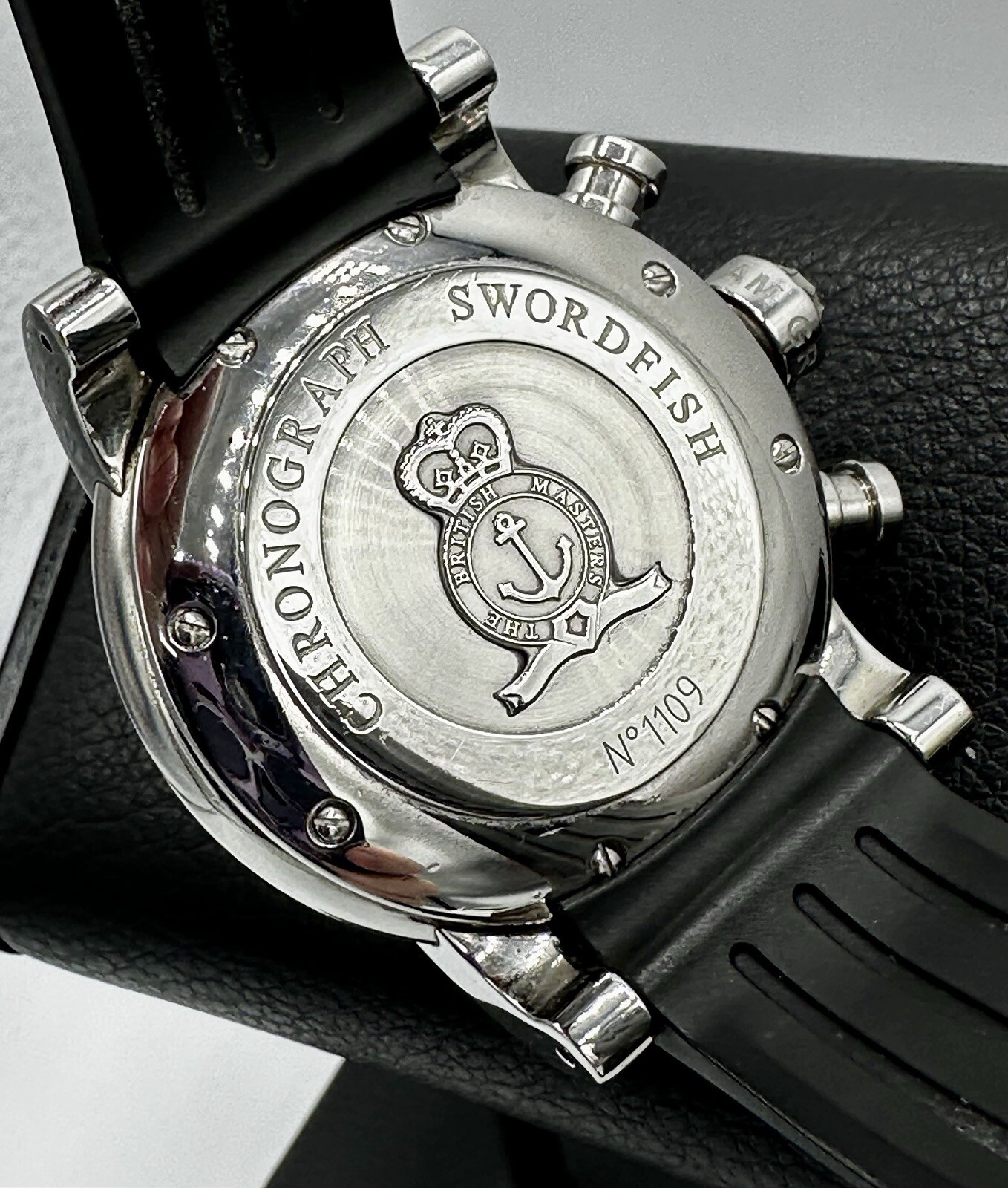 GRAHAM SWORDFISH SILVER KNIGHT LEFT VERSION SWISS AUTOMATIC CHRONOGRAPH 46MM