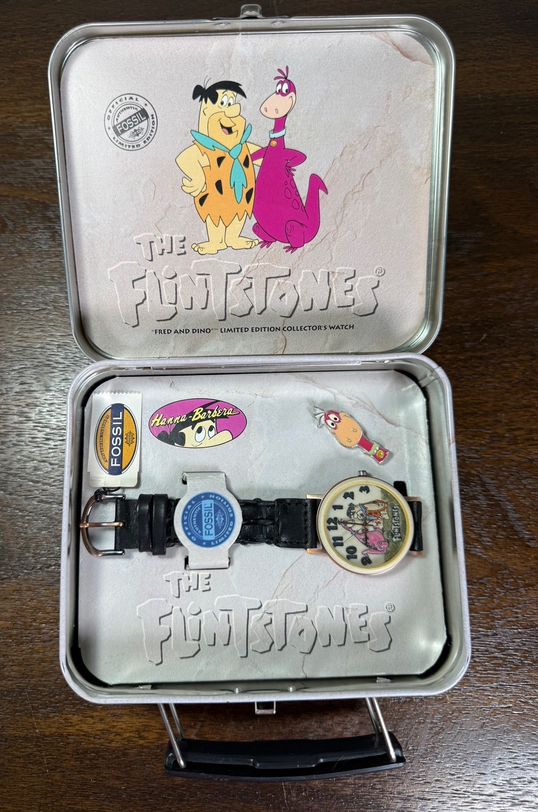 Fossil Flintstones Fred & Dino Limited Edition Watch #3788/15000 w Tin Tag NEW