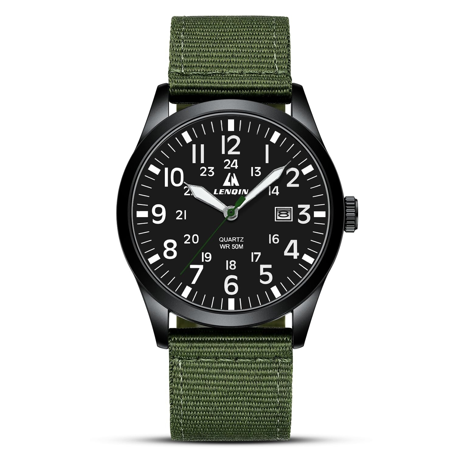LN LENQIN Mens Watches Unisex Military Sport Nylon Strap Stylish Luminous Fashi