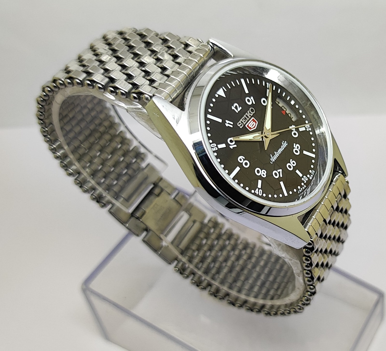 Refurbished Automatic Men’s Watch Day Date | Classic Vintage Style | Steel Strap