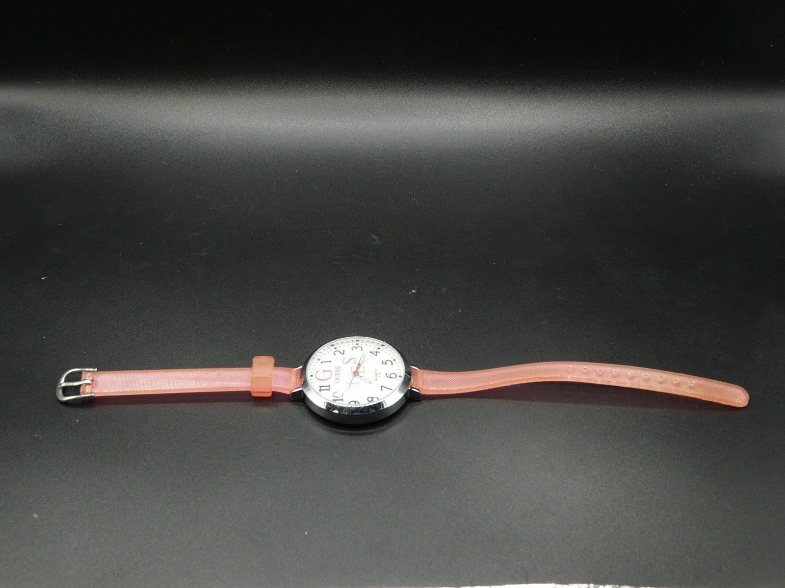 Guess Ladies Women’s Watch Quartz A12 White / Logo Face Pink Band Swiss Movement