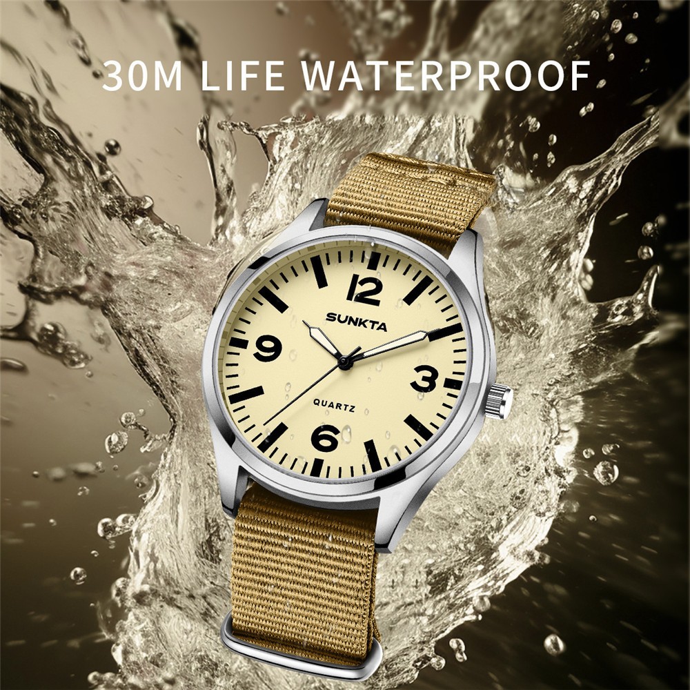 LIGE SUNKTA Men Quartz Watch Nylon Strap Wristwatch Boy Girl Outdoor Sport Watch