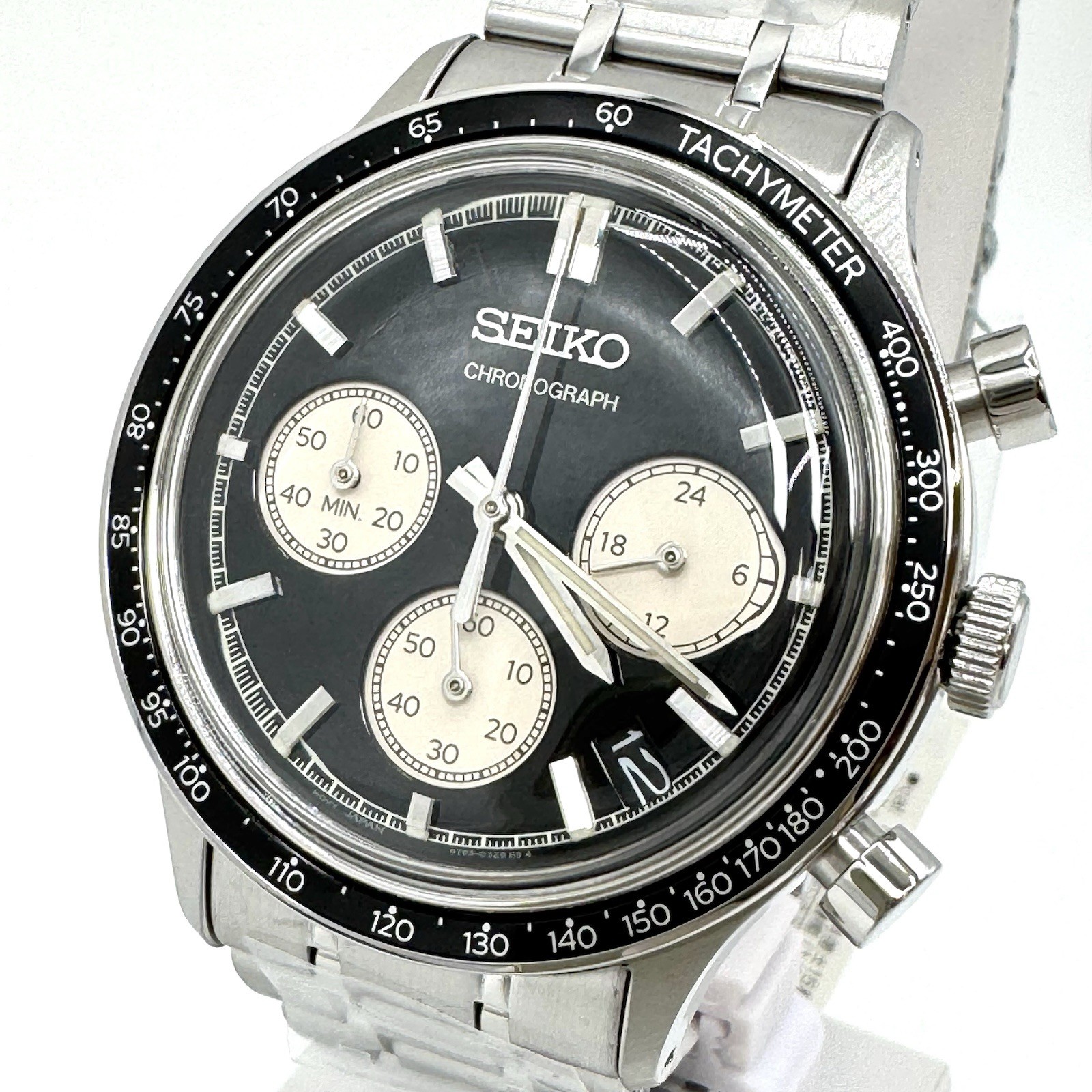 SEIKO SBTR055 Panda Dial Chronograph Quartz Men’s Watch JDM Full Set New