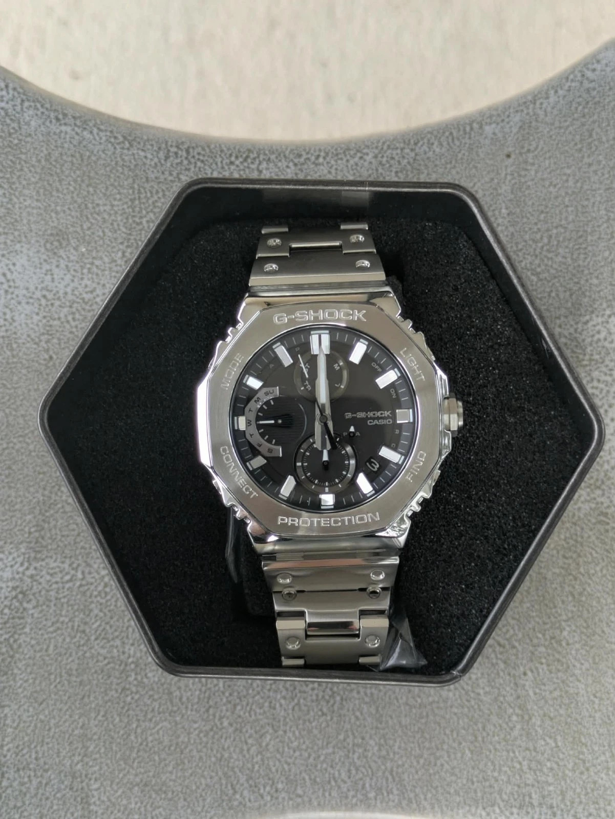 Casio G-Shock GMC-B2100 Series Black Dial Stainless Steel Watch GMCB2100D-1A
