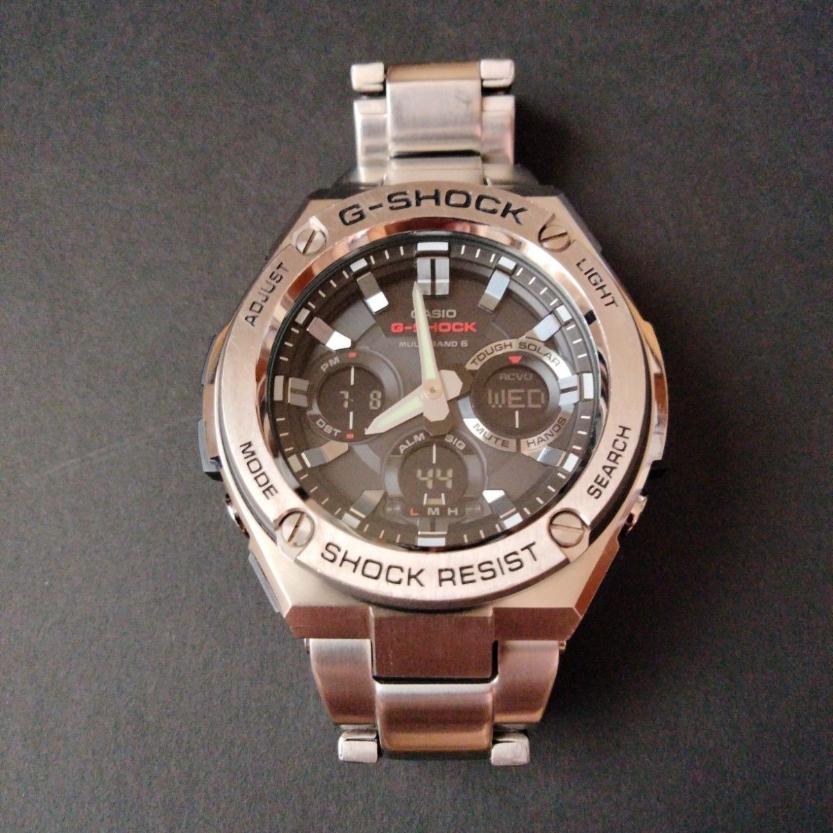 Casio G-Shock GST-W110D Black Silver Solar Watch