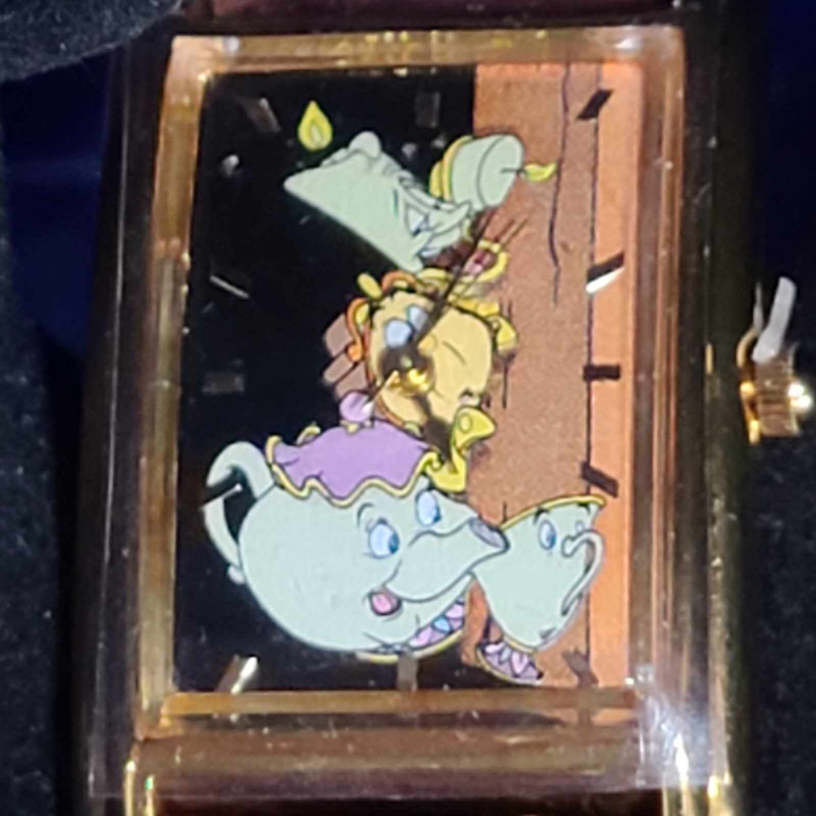 Disney Beauty and the Beast Lunchbox Watch Pin LE COA Ready To Wear | See Video