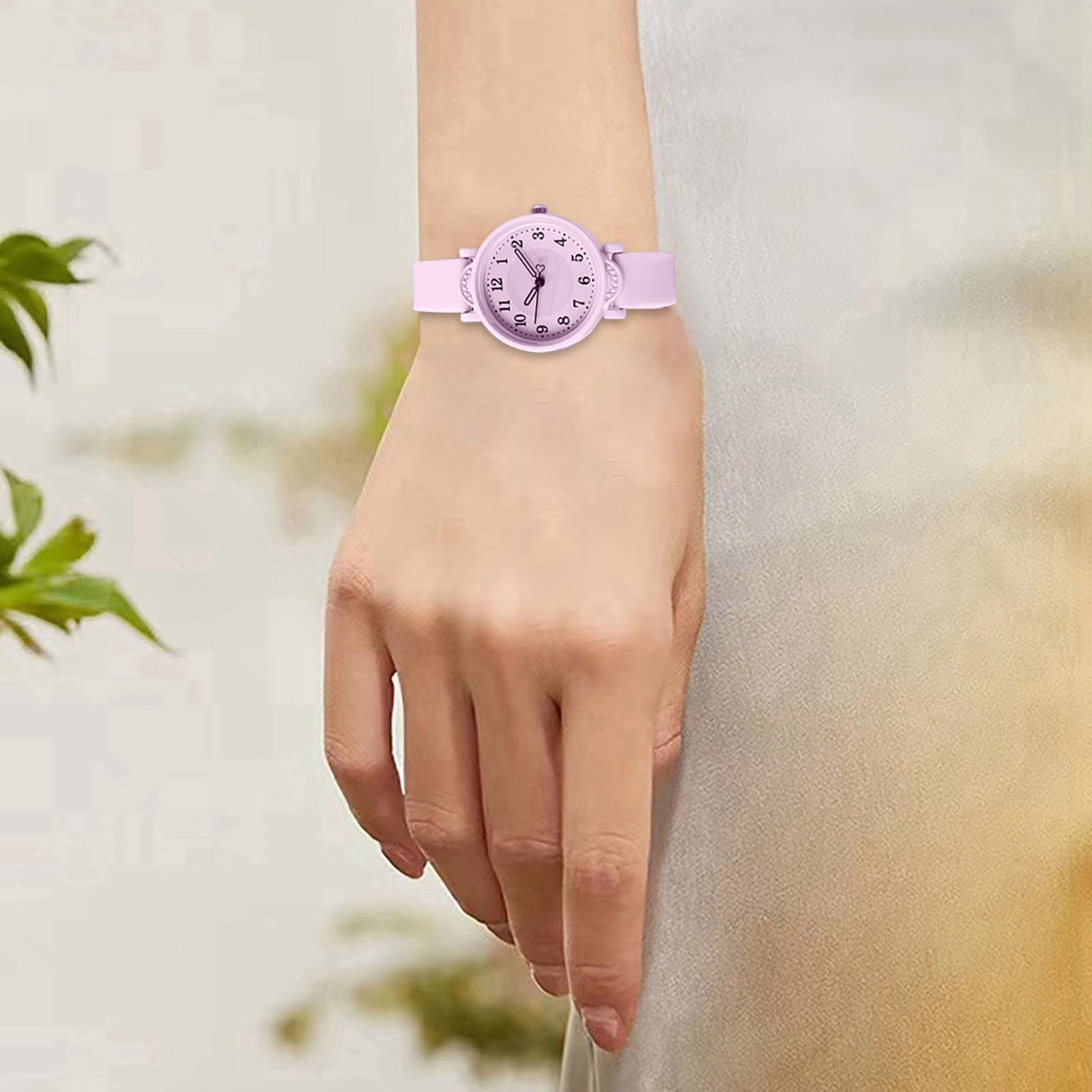 1PC Watch Easy To Read Dial Precise Second Hand Timing Silicone Strap For Both
